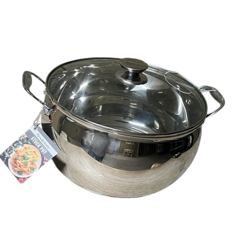 Brookstone 11 quart stainless steel stock pot  NEW